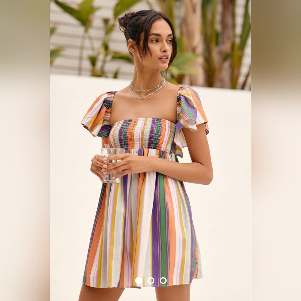 Anthropologie Rainbow Mini L